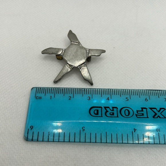 Brutalist/Modernist style star brooch - Picture 6 of 8
